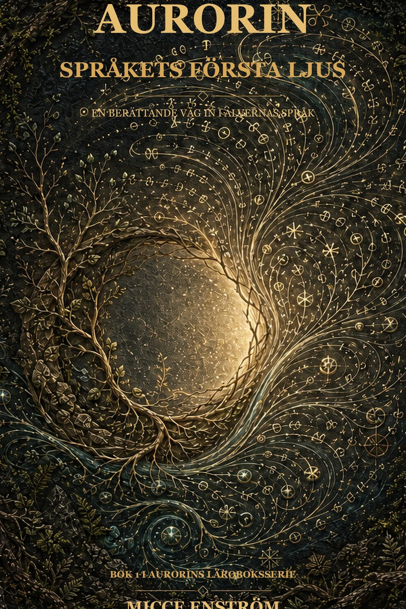 Cover of the Swedish edition Aurorin – Språkets första ljus